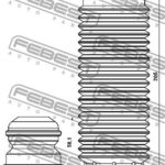 Пыльник переднего амортизатора с отбойником комплект FEBEST