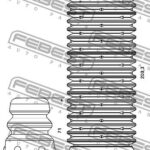 Пыльник переднего амортизатора с отбойником комплект FEBEST