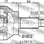 ШРУС НАРУЖНЫЙ 29X72X32 DODGE DURANGO 11- FEBEST