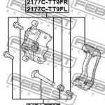 Скоба переднего правого тормозного суппорта (с направляющими) FEBEST