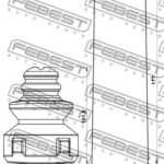 Пыльник заднего амортизатора с отбойником комплект FEBEST