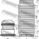 Пыльник переднего амортизатора с отбойником комплект FEBEST