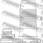 Пыльник переднего амортизатора с отбойником комплект FEBEST