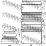 Пыльник переднего амортизатора с отбойником комплект FEBEST