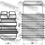 Пыльник переднего амортизатора с отбойником комплект FEBEST