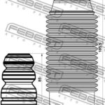 Пыльник переднего амортизатора с отбойником комплект FEBEST