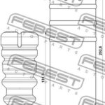 Пыльник заднего амортизатора с отбойником комплект FEBEST