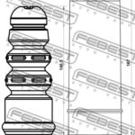 Пыльник заднего амортизатора с отбойником комплект FEBEST