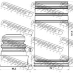 Пыльник переднего амортизатора с отбойником комплект FEBEST