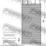 Пыльник переднего амортизатора с отбойником комплект FEBEST