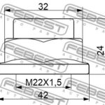 Гайка ступичная FEBEST