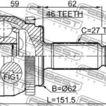 ШРУС НАРУЖНЫЙ 24X64.5X27 HYUNDAI CRETA 16- FEBEST