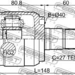 ШРУС ВНУТРЕННИЙ ЛЕВЫЙ 24X40X27 HYUNDAI CRETA 16- FEBEST