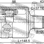 ШРУС ВНУТРЕННИЙ ЛЕВЫЙ 34X31X37 AUDI Q3 12- FEBEST