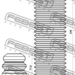 Пыльник переднего амортизатора с отбойником комплект FEBEST