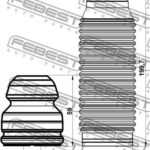 Пыльник переднего амортизатора с отбойником комплект FEBEST
