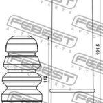 Пыльник заднего амортизатора с отбойником комплект FEBEST