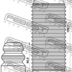 Пыльник заднего амортизатора с отбойником комплект FEBEST