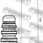 Пыльник заднего амортизатора с отбойником комплект FEBEST