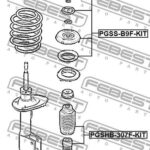 Пыльник переднего амортизатора с отбойником комплект FEBEST