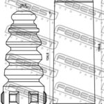 Пыльник заднего амортизатора с отбойником комплект FEBEST