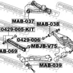 Болт с эксцентриком ремкомплект FEBEST
