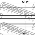 Сальник привода 33.7X56.25X12.1X21.4 FEBEST