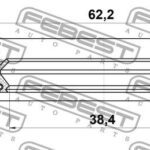 Сальник привода 38.4X62.2X8X13 FEBEST