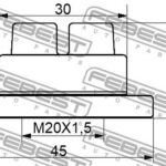 Гайка ступичная 30X21 FEBEST
