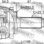ШРУС НАРУЖНЫЙ 22X55.3X25 HYUNDAI SOLARIS 17- FEBEST