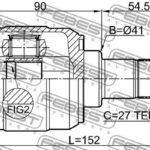 ШРУС ВНУТРЕННИЙ ЛЕВЫЙ 23X41X27 HYUNDAI CRETA 16- FEBEST