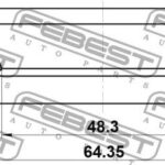 Сальник привода 48.3X64.35X8X8 FEBEST