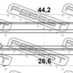 Сальник передней полуоси 26.6X44.2X7.4X7.4 FEBEST
