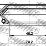 Сальник привода 46.2X70.2X7.6X9.2 FEBEST