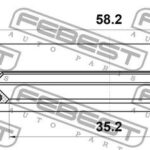 Сальник ступичный передний 35.2X58.2X7.8X11.8 FEBEST