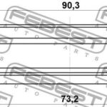 Сальник привода 73.2X90.3X8X8 FEBEST