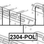 Монтажный комплект барабанных колодок FEBEST