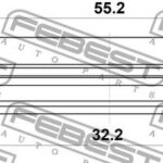 Сальник привода 32.2X55.2X7.9X13 FEBEST