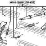 Монтажный комплект барабанных колодок FEBEST