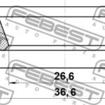 Сальник датчика фаз газораспределения 26.6X36.6X9.1X19.5 FEBEST