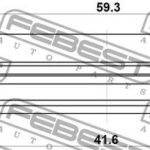 Сальник привода 41.6X59.3X7.9X12.8 FEBEST