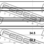Сальник привода 34.5X58.2X10X18 FEBEST