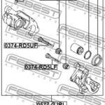 Суппорт тормозной задний правый (со скобой) FEBEST