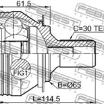 ШРУС НАРУЖНЫЙ 27X65X30 MERCEDES CLA 200 FEBEST