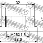 Гайка ступичная 32X17 FEBEST