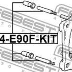 Втулка направляющая суппорта тормозного переднего комплект FEBEST