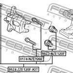 Втулка направляющая суппорта тормозного переднего комплект FEBEST