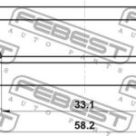 Сальник полуоси 33.1X58.2X8.5X8.5 FEBEST