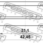 Сальник датчика фаз газораспределения 31.1X42.45X8.6X20.4 FEBEST