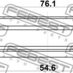 Сальник привода 54.65X76.1X9X9 FEBEST